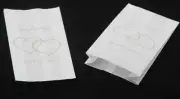 Wedding Cake Bags White Pack of 50 Locked Hearts Compliments Message Favor Gift