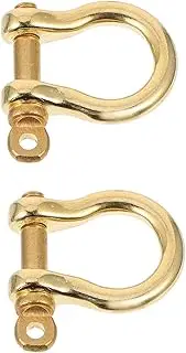 Veemoon 2pcs Horseshoe D- with Closing Screw Shackles u Shape Key for Leather Craft Pet Collar Replacement Luggage Straps and Backpack Accessories