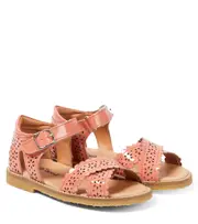 [Petit Nord] Petit Nord Crossover Scallop Flower patent leather sandals UK 7 orange
