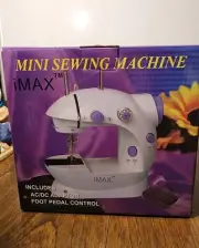 NEW IMAX Mini Sewing Machine w/ Double Threads & Two Speed Control SM-202 NIB