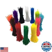 1200 Pieces Zip Ties, Multi-Purpose Assorted Colored Self-Locking Nylon Cable
