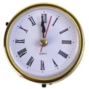 2-1/2" (65mm) QUARTZ CLOCK UP/Insert -Gold Numer Roman W2F7 Numeral Z4L2