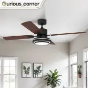 52" Modern Ceiling Fan w/ Adjustable Lights Remote Control 6 Speeds Reversible