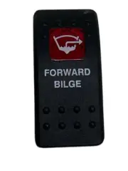 Carling Red Lighted " Forward Bilge " Rocker Switch Cover