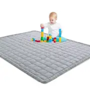 HOMBYS Soft Thick Play Mat for Playpen 50x50, Soft Quilted Baby Play Carpet Mat