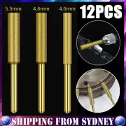 12PCS Diamond Chainsaw Sharpener Burr Grinder Chain Saw Drill Bits 4.0 4.8 5.5mm