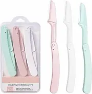 Senshuomy Eyebrow Razors,Face Razors for Women,Safe Blade Quality,Unique Design,Easy to Carry,Facial Hair Peach Fuzz Remover-3Pcs