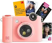 KODAK Smile+ 2 x 3 inch Wireless Digital Instant Print Camera with Effect Changing Lens, Adhesive Back, Zinc Printing Technology, Compatible with iOS and Android Devices