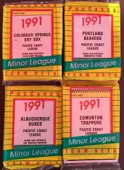 1991 ProCards EDMONTON TRAPPERS-Angels Minor League UNOPENED Team Set B2018718
