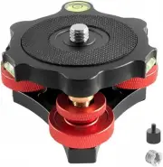 Tripod Leveling Head Camera Tripod Leveler Base with +/-5 Degree Precision
