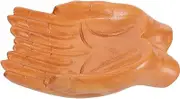 BESTYASH Wooden Decorative Bowl Entryway Key Holder Multi-Functional Serving Tray Snack Bowl and Fruit Plate