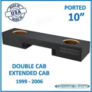 Chevy Silverado Double Cab 99-2006 10" Dual Ported Sub Box Subwoofer Enclosure