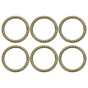 6Pcs Spring O Rings 1 1/2" Round Trigger Snap Hook Circle Bronze Key Ring Clip