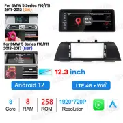 12.3" 8+256GB Android 12 Car Stereo Radio BMW 5 Series F10 F11 2011~16 GPS NAV