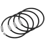Large Key Ring Wire Stainless Steel Keychain Car Cable Keyring Loop Luggage T...