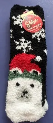 WOMEN’S SHINE POLAR BEAR COZY SLIPPER SOCKS