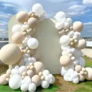 White Beige Balloon Garland Arch Kit Shower Wedding Decoration Balloon Set Party