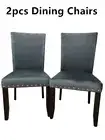 Dining Chairs Fabric Seat Cafe Office Modern Kitchen Chair