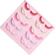 Ipetboom False Lashes Set 10 Pairs Fake Eyelashes for Women Makeup Accessories Easy to Apply