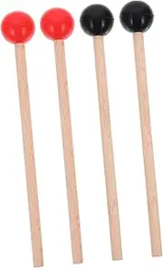 CORHAD 2 Pairs Marimba Mallets with High Grade Heads for Percussion Instruments Durable Comfortable Professional Hammers for Musicians