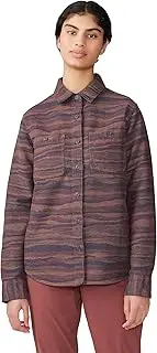 [Mountain Hardwear] Women's Granite Peak Long Sleeve Flannel for Camping, Travel, Après-Ski, and Everyday Wear