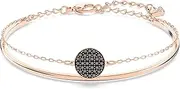 [Swarovski] Ginger Bangle, Gray Crystals in a Rose Gold-Tone Plated Setting