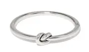 Brighton Silver Plated Interlok Single Knot Hinged Bangle Bracelet Jewelry New