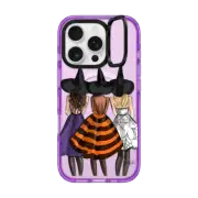 iPhone 16 Pro Impact Ring Stand Case MagSafe Compatible Witch Besties BFF Fashion Illustration Print