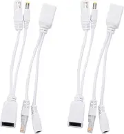 Mellisso 2X Passive Power Over Ethernet PoE Adapter Injector + Splitter Kit 5V 12V 24V 48V