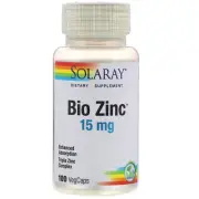 Solaray, Bio Zinc™, 15 mg, 100 VegCaps