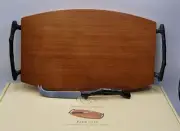 Lenox Park City Cheese Board and Knife • Branch Shaped Metal Handles • Rare NIB