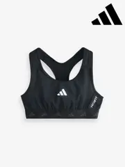 adidas Black TECHFIT Power React Kids Bra (K97592) | $42