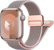 BXUXOHS Magnetic Nylon Bands for Apple Watch Band 42mm 46mm 45mm 44mm 41mm 40mm 38mm iWatch Band Ultra/2 49mm Men Women,Sport Loop Breathable Fabric Strap for Apple Watch Series 10 9 8 7 6 5 4 3 SE