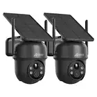 ANRAN 2PCS 5MP Home WiFi Solar Battery Security Camera Outdoor 2-Way Audio