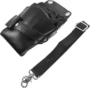 Vaguelly Hair Stylist Pouch Crossbody Bag Multipurpose Hairdressing Tool Storage with Wear Resistant PU Design for Salon Scissors and Barber