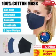 Face Mask Mouth Mask Unisex 100% cotton Washable Reusable 3-Layer Anti-Dust