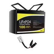 Power Bolt 12V 100Ah Lithium Battery 14AWG 10FT to Anderson Solar Charging Cable