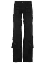 Blumarine Wide-leg Cargo Jeans - Black - 14 14
