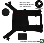 RED STITCH LUXE SUEDE HEADLINER SUN ROOF COVER FOR BMW E30 81-92 COUPE (for: BMW)
