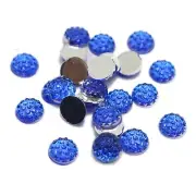 500 Royal Blue Acrylic Round Flatback Dotted Rhinestone Gem 6mm Flat back Resin