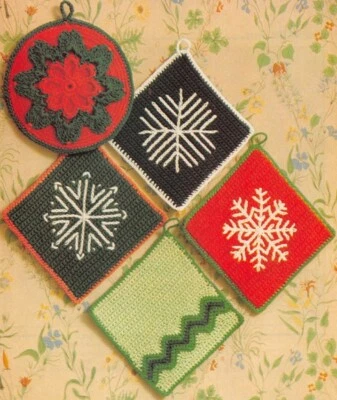 Crochet Potholder Patterns 13 Vintage Potholders