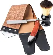 Straight Razor Barber Razor Straight Edge Razor navaja de barbero Straight Razor Kit Professional Shaving Razor with Strop Shaving Brush Leather Strop