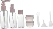 Healeved 8pcs Lotion Bottle Clear Travel Bottles Cosmetic Travel Containers Cream Lotion Travel Shampoo Dispenser Mini Bottle Travel Cream Jars Makeup Lotion Liquid Cases Toner Jar Pink