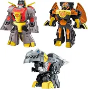PLAYSKOOL HEROES Transformers - Dinobot Adventures - Dinobot Squad - 4.5" Grimlock T-Rex, Dinobot Snarl and Predaking - 3-Pack - Dinosaur Action Figures and Toys for Boys and Girls - F2951 - Ages 3+