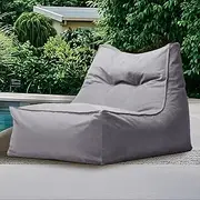 Outdoor Weatherproof Bean Bag Chair No Filler Outdoor Oxford Bean Bag Cover Garden Beach Swimming Pool Floating Beanbag Pouf Chair Oxford Kids Adults(Light Grey)