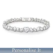 Facets Of Our Love Personalised Simulated Diamond Bracelet