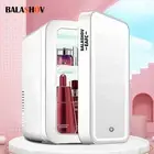 Mini Fridge 4L, White Makeup Fridge, Personal Chiller Vanity, Fridge with LED