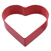 R&M Heart Cookie Cutter Polyresin Coated Steel Biscuit Baking Mould 8cm Red