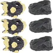 NAMOARLY Safe Lightweight Mini Stone Tree Stump Ornaments 6 Pack Set for Garden Bonsai Desktop Decor