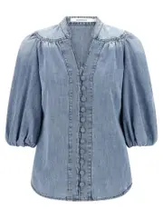 [Zimmermann] Zimmermann-Lucky Camicie Celeste-Donna 1